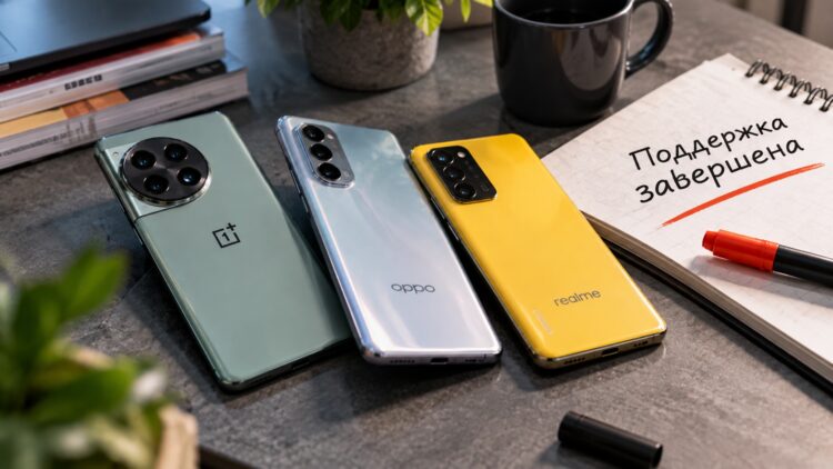 Смартфоны OnePlus, realme и OPPO, для которых поддержка завершена