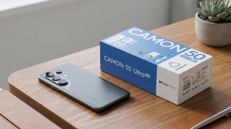 TECNO Camon 50 Ultra и его коробка. Фото.
