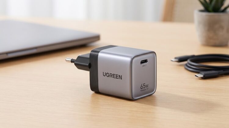 Компактный блок питания от UGREEN. Фото.