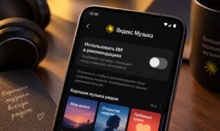 Кнопка отключения ИИ-треков в Яндекс Музыке на Android