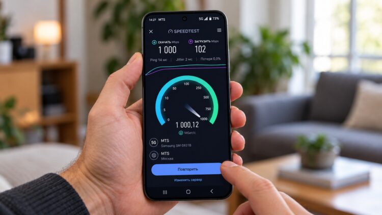 Визуализация гигабитной скорости 5G на МТС