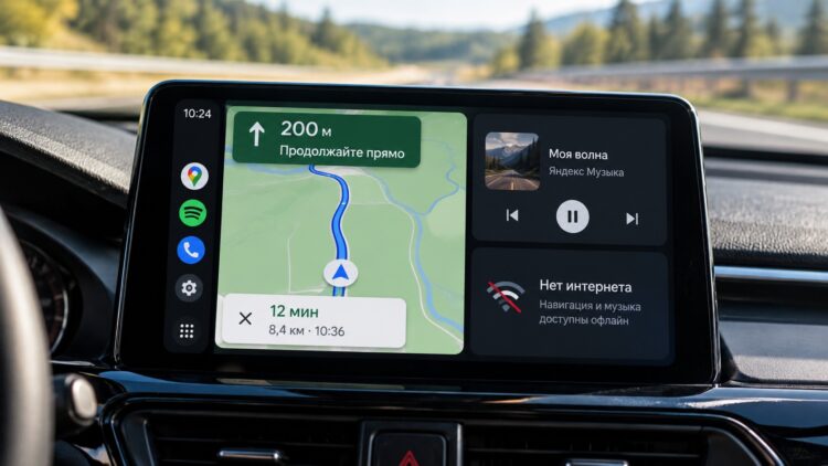 Работа Android Auto без интернета