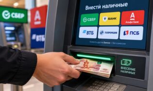 Внесение наличных через банкомат другого банка