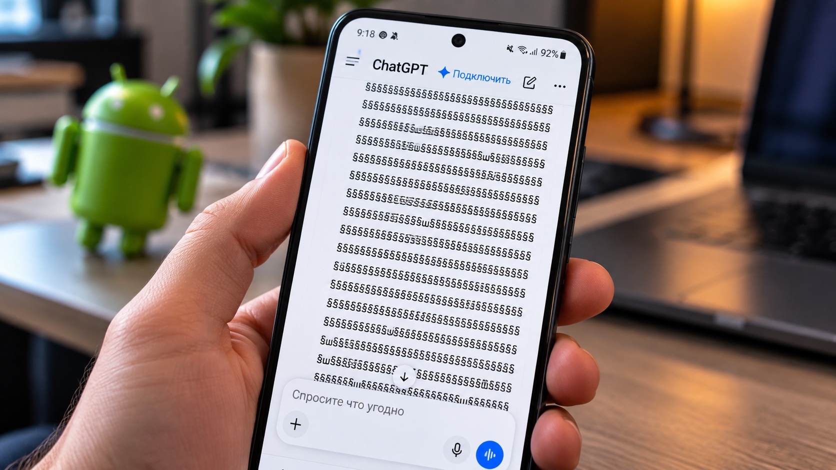 Нашли слово, которое ломает ChatGPT на Android. Я проверил — можете попробовать у себя