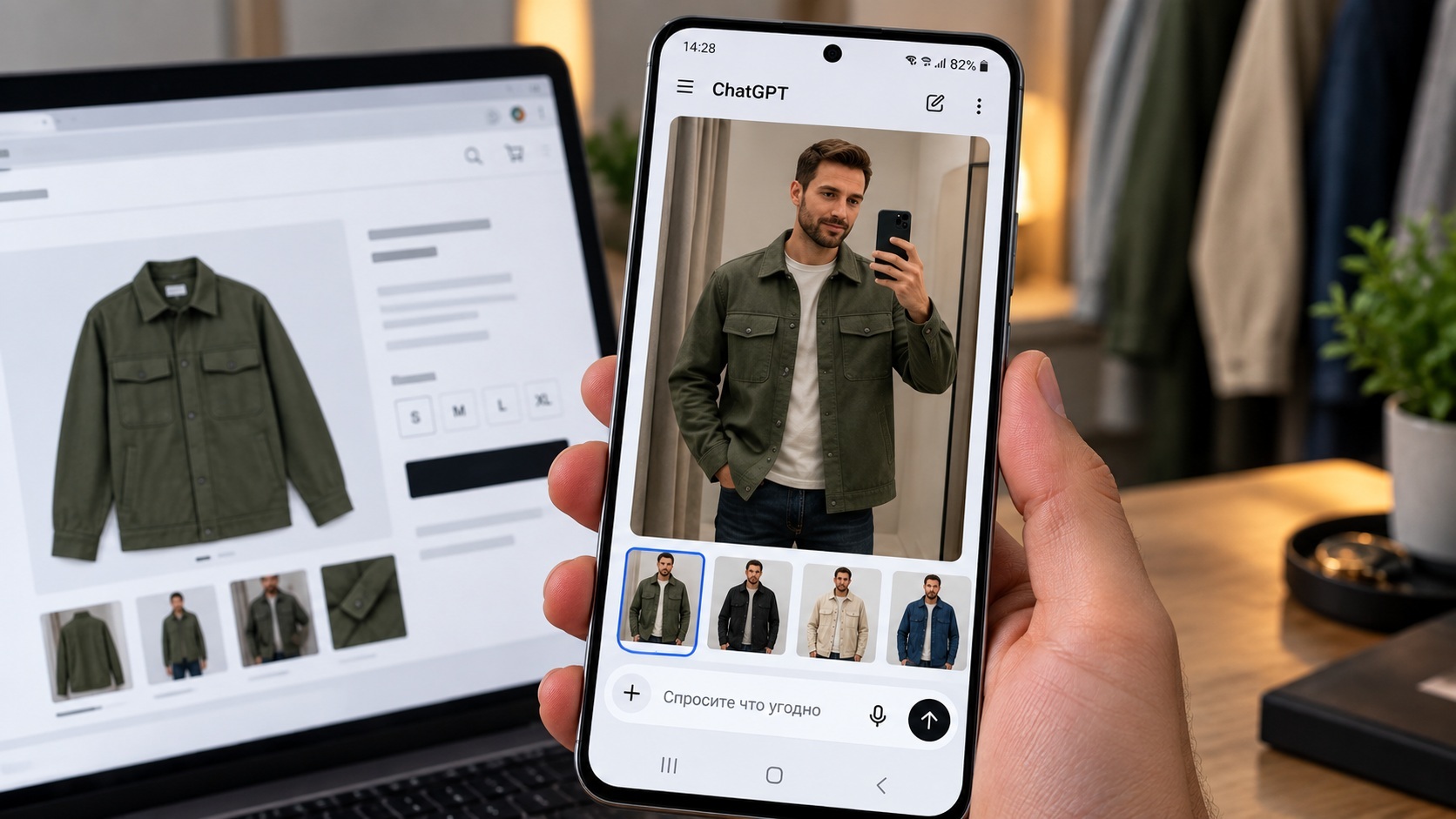 Как примерить одежду из любого магазина через ChatGPT — показываю на Android