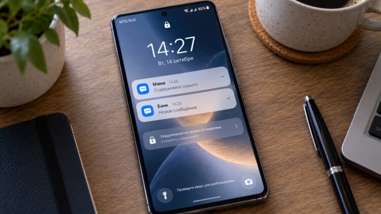 Скрытые уведомления на экране блокировки Android