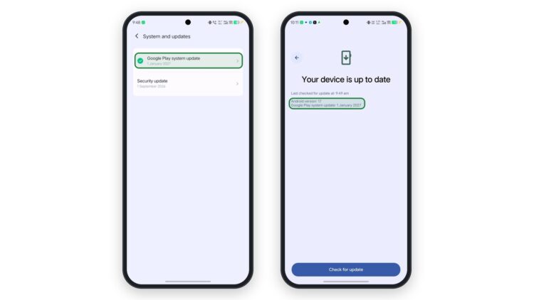 Обновление системы Google Play с датой 1 января 2027