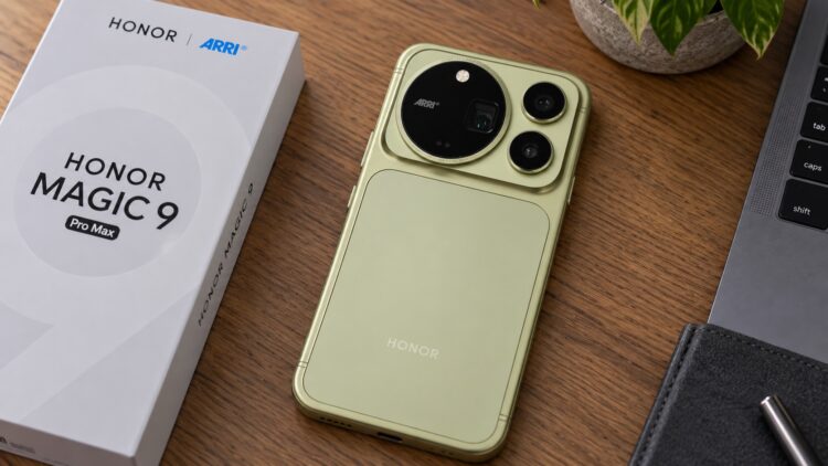 HONOR Magic 9 Pro Max лежит на столе