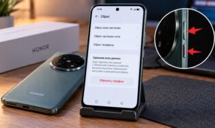 Визуализация разных способов сброса телефона HONOR