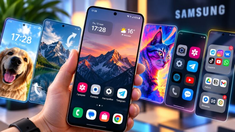Настройки главного экрана смартфона Samsung