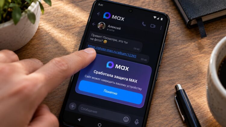 Переход по ссылке заблокирован мессенджером MAX
