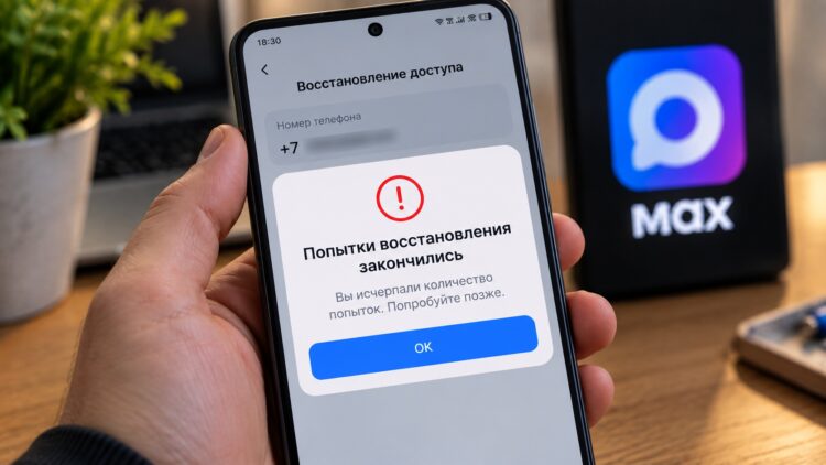 Окончание попыток восстановления MAX
