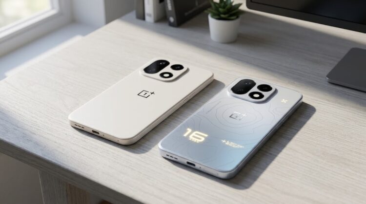 OnePlus 15 и OnePlus 16 на столе
