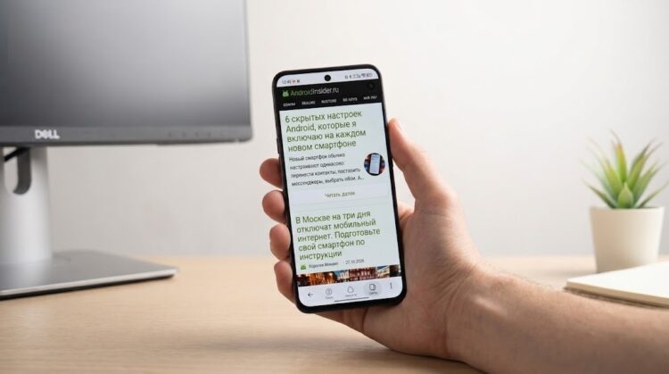 Экран смартфона OPPO Reno16