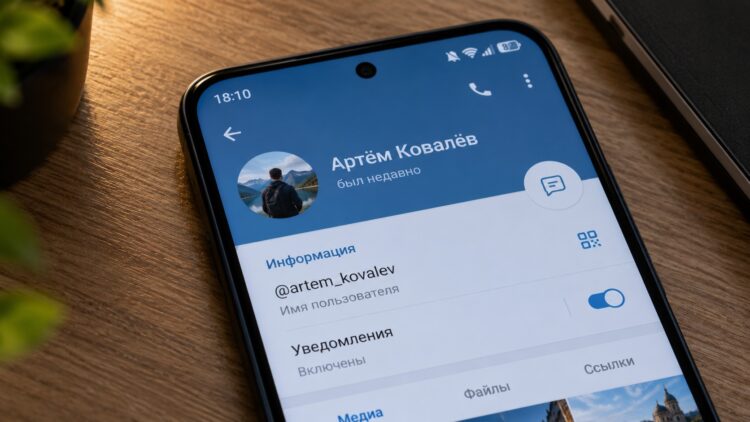 Пользователь со статусом «был(а) недавно» в Telegram