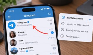 Статус «был(а) недавно» в Telegram