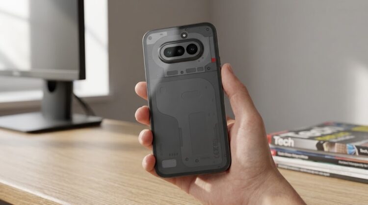 Необычный Nothing Phone (4a) в чёрном цвете