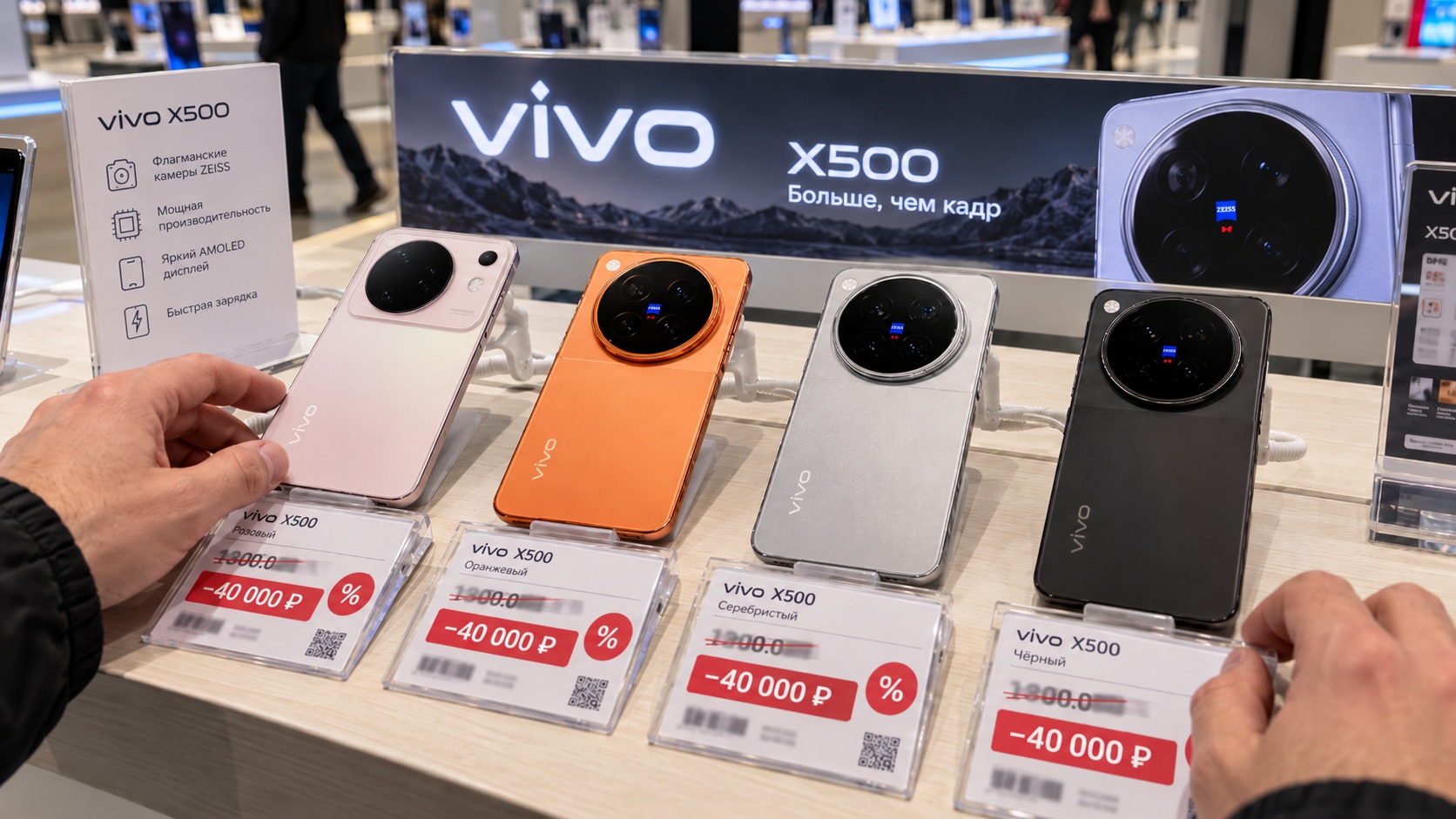 Уже минус 40 тысяч: новый vivo X500 нашёлся дешевле в полтора раза