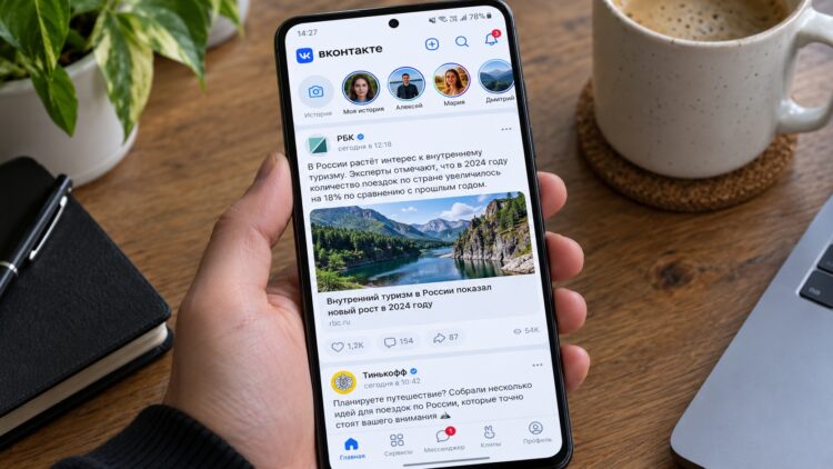 Интерфейс приложения VK на Android