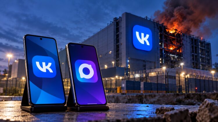 Визуализация последствий удара по дата-центру VK