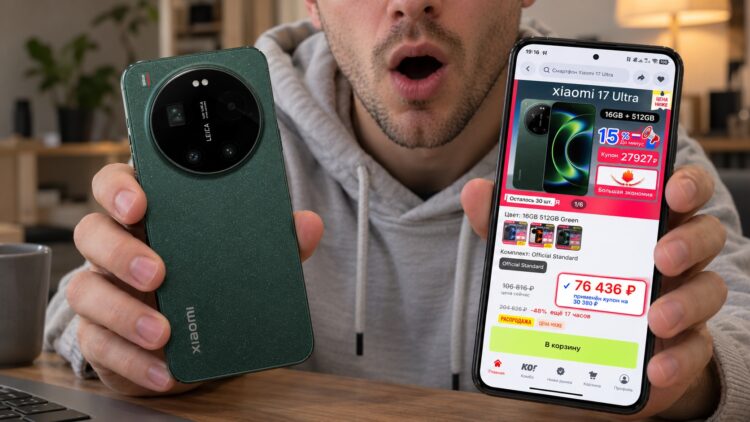 Элитный камерофон Xiaomi 17 Ultra подешевел до цены обычного флагмана. Скидка — 45%. Фото.