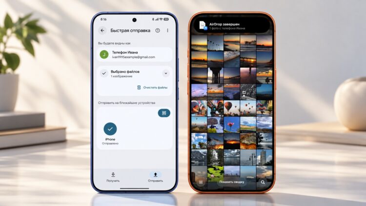 Передача файла с Xiaomi на iPhone